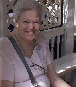 A photo of smiling elderly woman