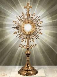 A monstrance with Our Lord in the Eucharist